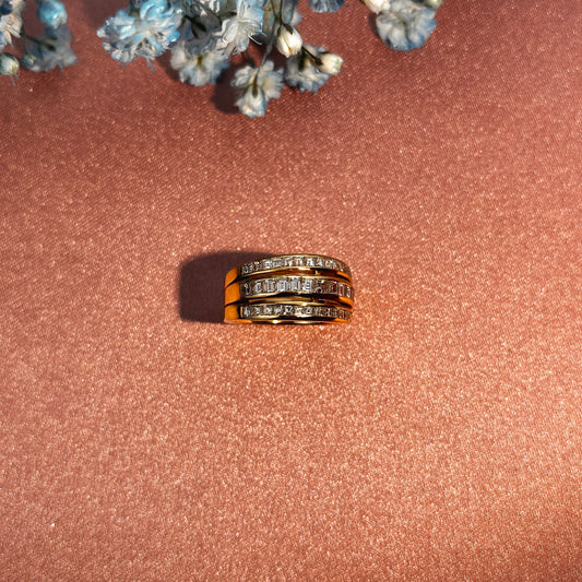 14K Gold Ring with 0.3 ct. Diamonds
