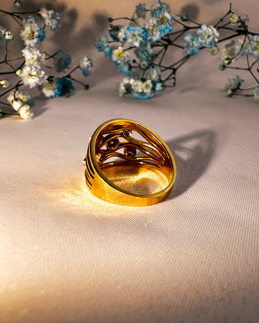 14K Gold Ring with 0.36 ct. Diamonds